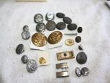 Lg. Lot Rare Copper, Brass and Tin Buttons, Pins