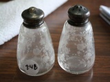 SS and Glass Antique Salt & Pepper Shakers