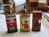 (3) Tins-2 Lead Top, Sinclair, Red Devil, AA Vantine