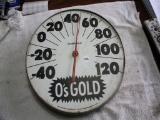 Vintage O's Gold Tine Thermometer Jumbo Dial