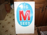 Vintage Big M Seed Tin Sign