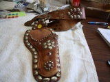 Fancy Leather Pistol Holster w/Jewels