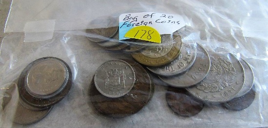 Bag of 20 Foreign Coins