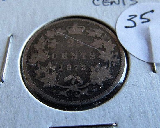 1873-H Canadian Quarter