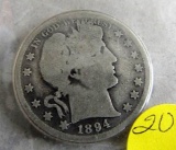 1894 Barber Half Dollar