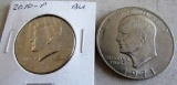 1971 Eishower Dollar Coin & 2010-P JFK Half Dollar