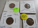 4 Lincoln Cents, Error and Proof