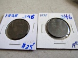 1828 and 1838 Large Cents