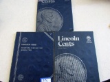 Three Lincoln Penny Books with Coins