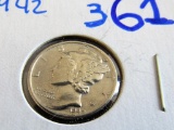 Uncirculated 1942 Mercury Dime