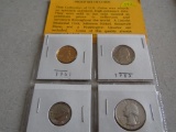 4 Old Proof Coins