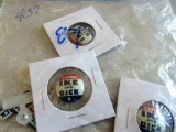 Ike and Dick Presidential Pin Backs Election Pieces