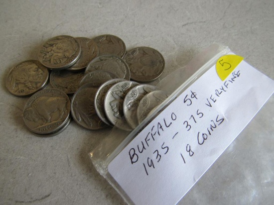 1935-1937-S Buffalo Nickels