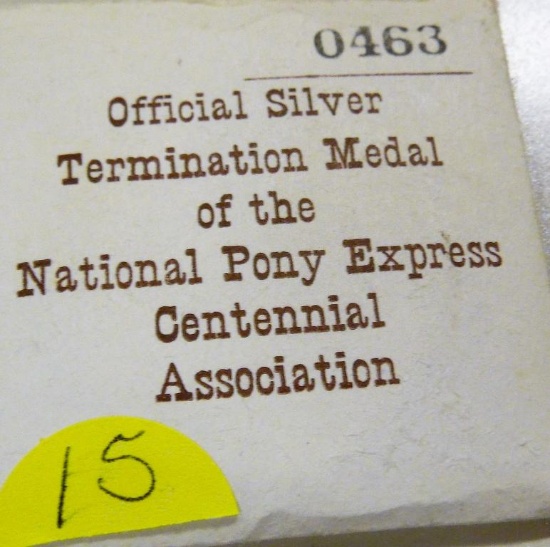 Pony Express Termination Medal