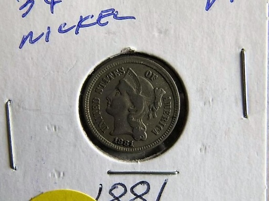 1881 3 Cent Nickel