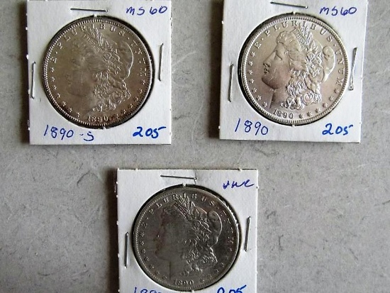 1890, 1890-O, 1890-S Morgan Dollar