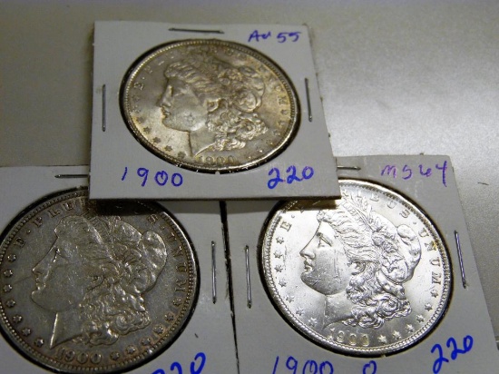 1900, 1900-O, 1900-S Morgan Dollars