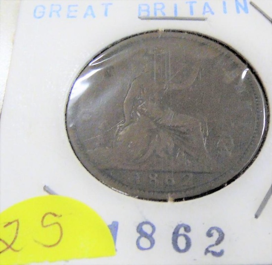 1862 Great Britain Cent