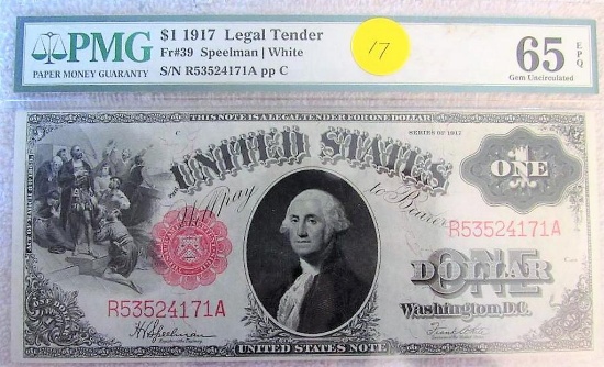 1917 $1.00  Legal Tender Note