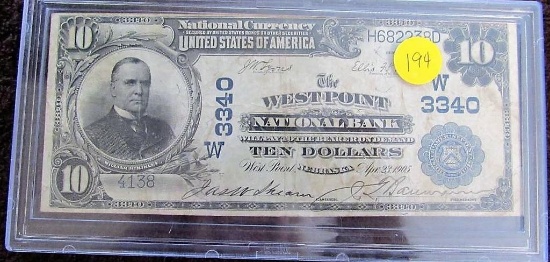 $10.00 National Currency Bank Note