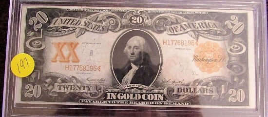1906 $20.00 Gold Certificate
