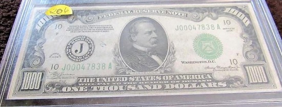 1934 $1000.00 Federal Reserve Note