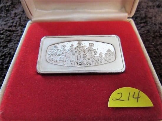 1973 Franklin Mint 100 Grains  Sterling Silver Bar