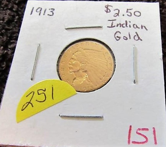 1913 $2.50 Indian Gold Piece