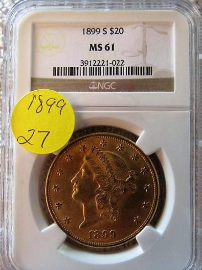 1899 $20.00 Gold Liberty