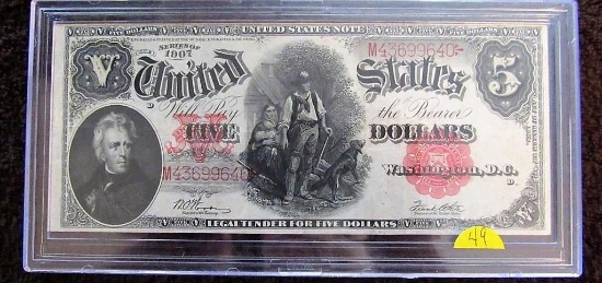 1907 $5.00 US Note
