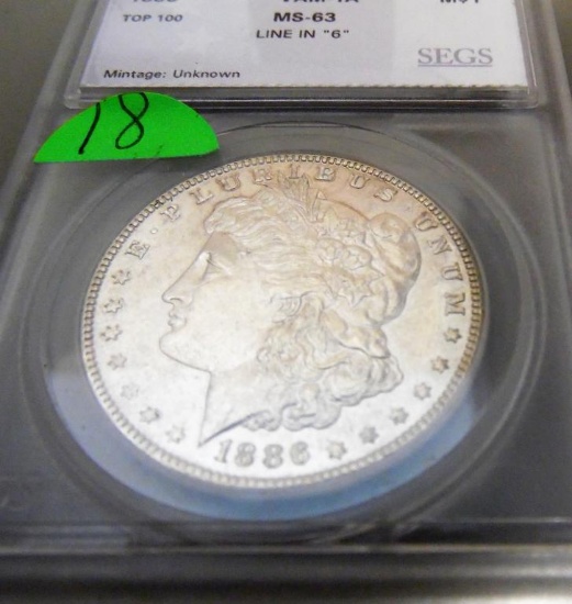 1886 MORGAN SILVER DOLLAR