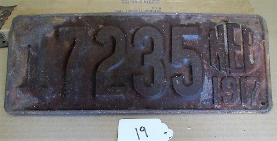 1917 NE License Plate