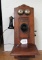 Antique Wood Wall Mount Phone