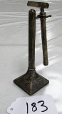 Antique Metal Shaver and Stand