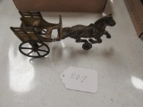 Cast Horse and Metal Trailer