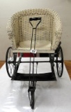 White Wicker Antique Child Carriage