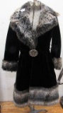 Black Fur Coat w/Belt