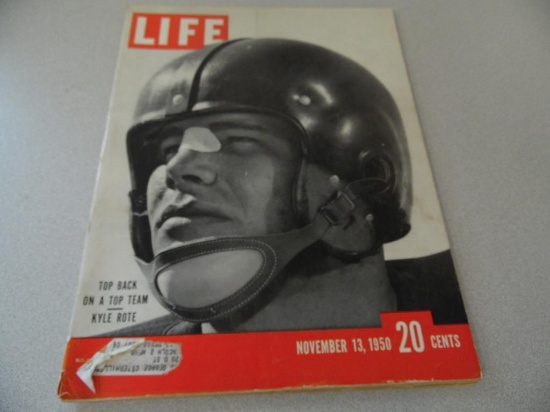 Life Magazine 11/13/1950 Kyle Rote Cover