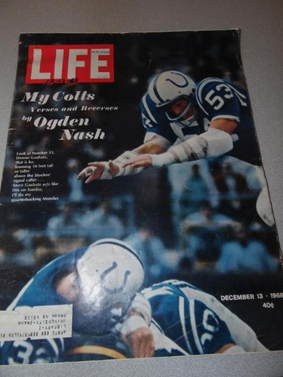 Life Magazine 12/13/1968 Baltimore Colts Edition