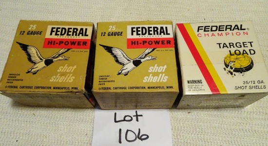 3-Federal 12 ga All Full Boxes