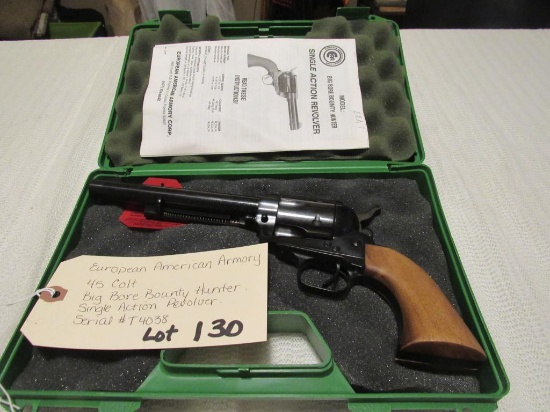 Colt 45 Revolver Model Big Bore Bounty Hunter Single Action Revolver
