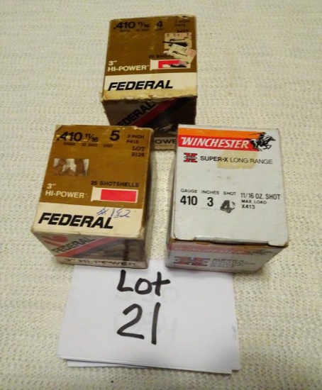 2-Federal, Winchester 410 ga All Full Boxes