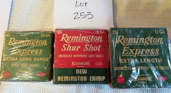 Remington 20 ga, 16 ga, & 12 ga All full boxes