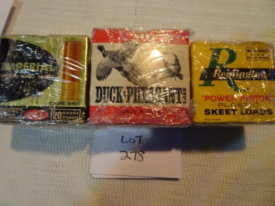 Imperial 20 ga, Winchester 16 ga, Remington 28 ga All Full Boxes