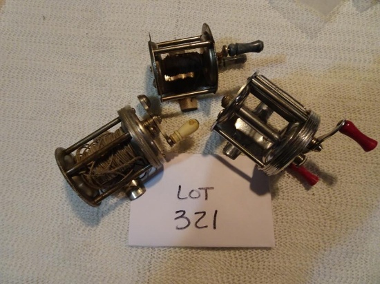Schmelrers, Red River #V-7345, & No Name Open Faced Reels