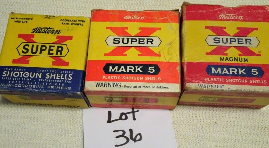 Western Super X 16 ga, 12 ga 2 3/4", 12 ga 3" All Full Boxes