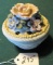 Porcelain Trinket Box, roses on lid