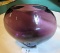 Purple Glass Oval Bowl Vase