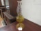 Amber glass oil lamp