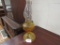 Amber glass oil lamp